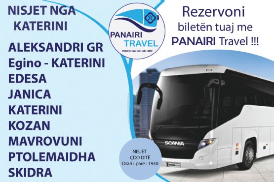 Bileta Autobusi LIBRAZHD KATERINI / Bileta Autobusi nga LIBRAZHD per KATERINI